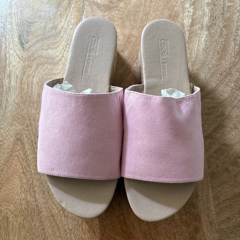 Asos Pink Platform Sandals size 8